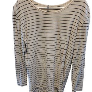 BP WOMENS STRIPED LONG SLEEVE TOP M